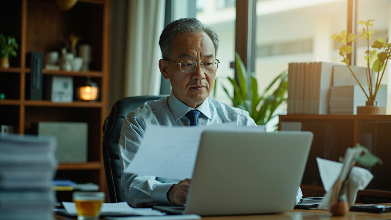 企业办公室用电子印章处理合同文件的场景