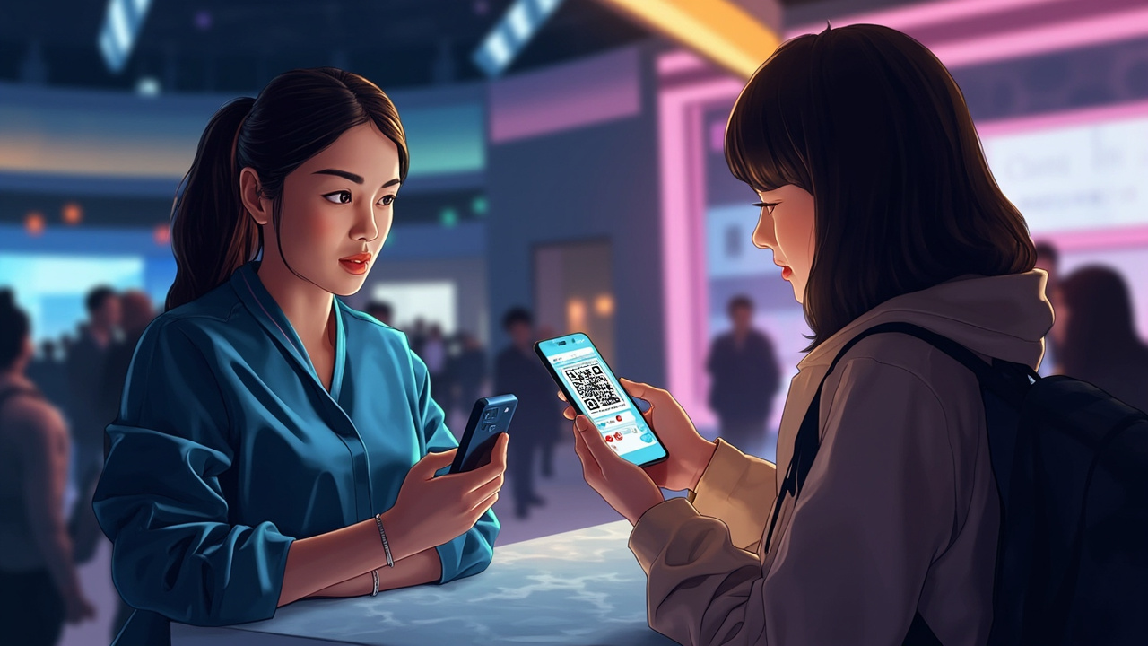 活动现场入口的手机扫码核销