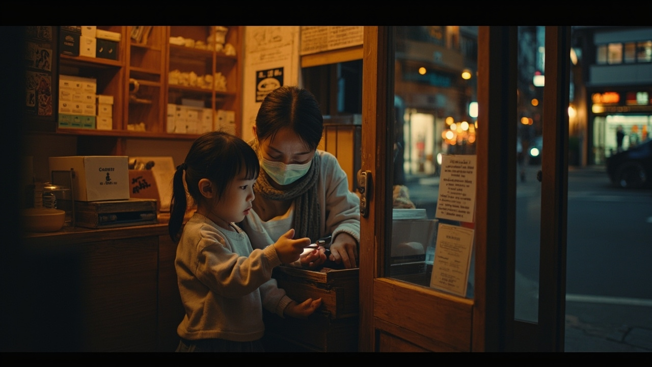 家长带孩子到文具店兑礼